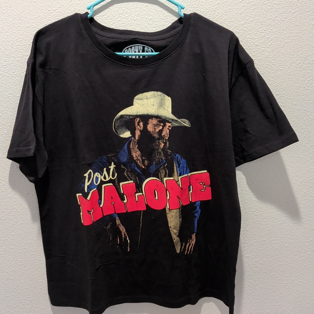 Posty Co Black Graphic Tee with Cowboy Design - Picture 2 of 4
